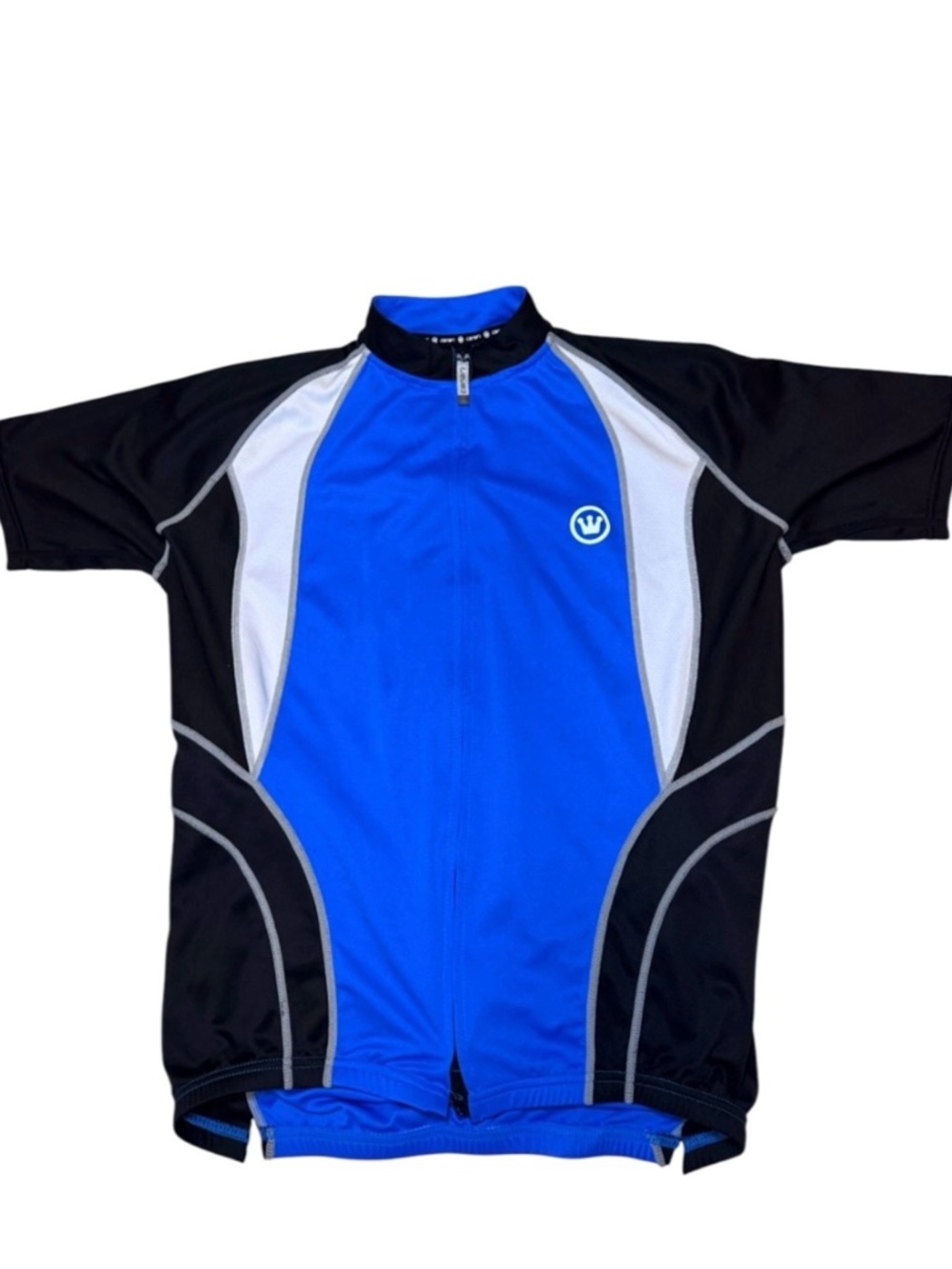 Canari Cycling Jersey Adult Medium Blue Full Zip Sports Stretch Mens